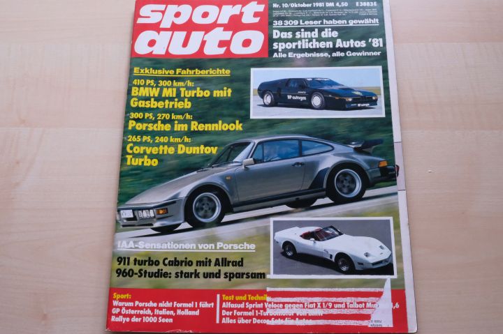 Deckblatt Sport Auto (10/1981)